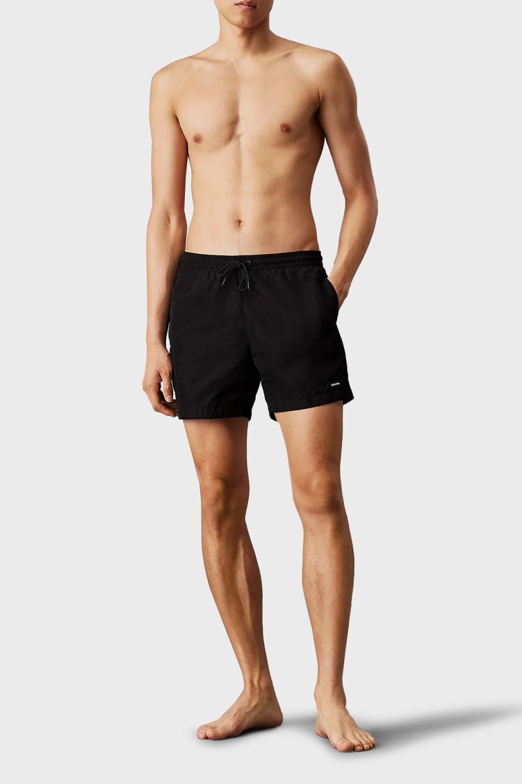 Calvin Klein Regular Fit Normal Bel Hızlı Kuruyan KM0KM01111BEH Erkek Mayo Short KM0KM01111 BEH Siyah - Calvin Klein (1)