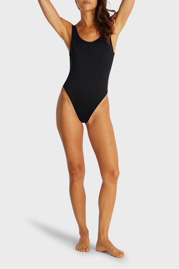 Calvin Klein Sırt Dekolteli Logolu KW0KW02859BEH Bayan Mayo KW0KW02859 BEH SİYAH - Calvin Klein