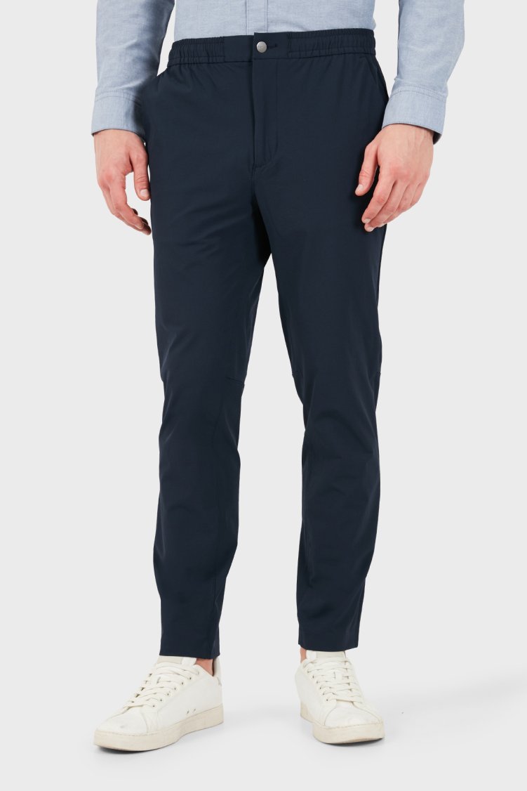 Calvin Klein Slim Fit Lastikli Bel Dar Paça LV04LH603GCEF Erkek Pantolon LV04LH603G CEF Lacivert - Calvin Klein
