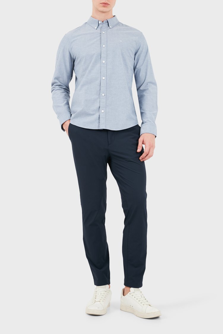 Calvin Klein Slim Fit Lastikli Bel Dar Paça LV04LH603GCEF Erkek Pantolon LV04LH603G CEF Lacivert - Calvin Klein (1)