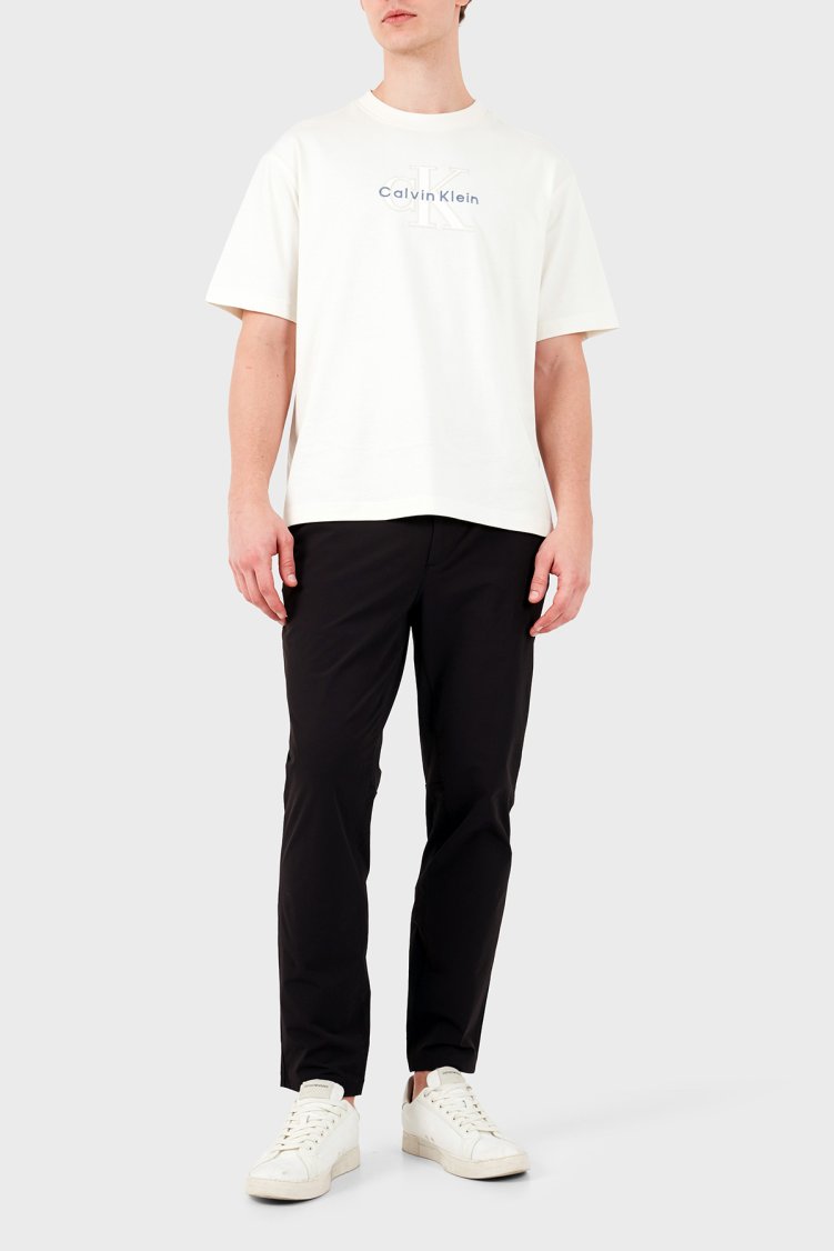 Calvin Klein Slim Fit Lastikli Bel LV04LH603GUB1 Erkek Pantolon LV04LH603G UB1 Siyah - Calvin Klein (1)