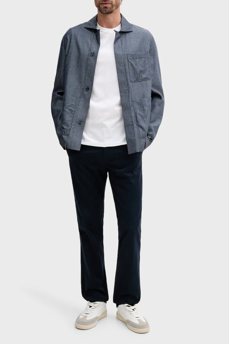 Calvin Klein Slim Fit Normal Bel Düz Paça Chino LV040EM633CEF Erkek Pantolon LV040EM633 CEF LACİVERT - Calvin Klein (1)