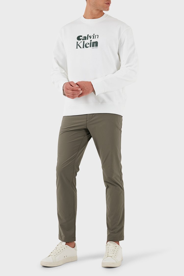 Calvin Klein Slim Fit Normal Bel Düz Paça LV04LB610GPAY Erkek Pantolon LV04LB610G PAY KAHVE - Calvin Klein