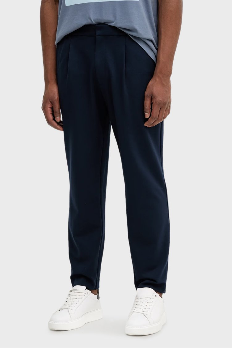 Calvin Klein Slim Fit Normal Bel Düz Paça LV04LE613GCEF Erkek Pantolon LV04LE613G CEF LACİVERT - Calvin Klein
