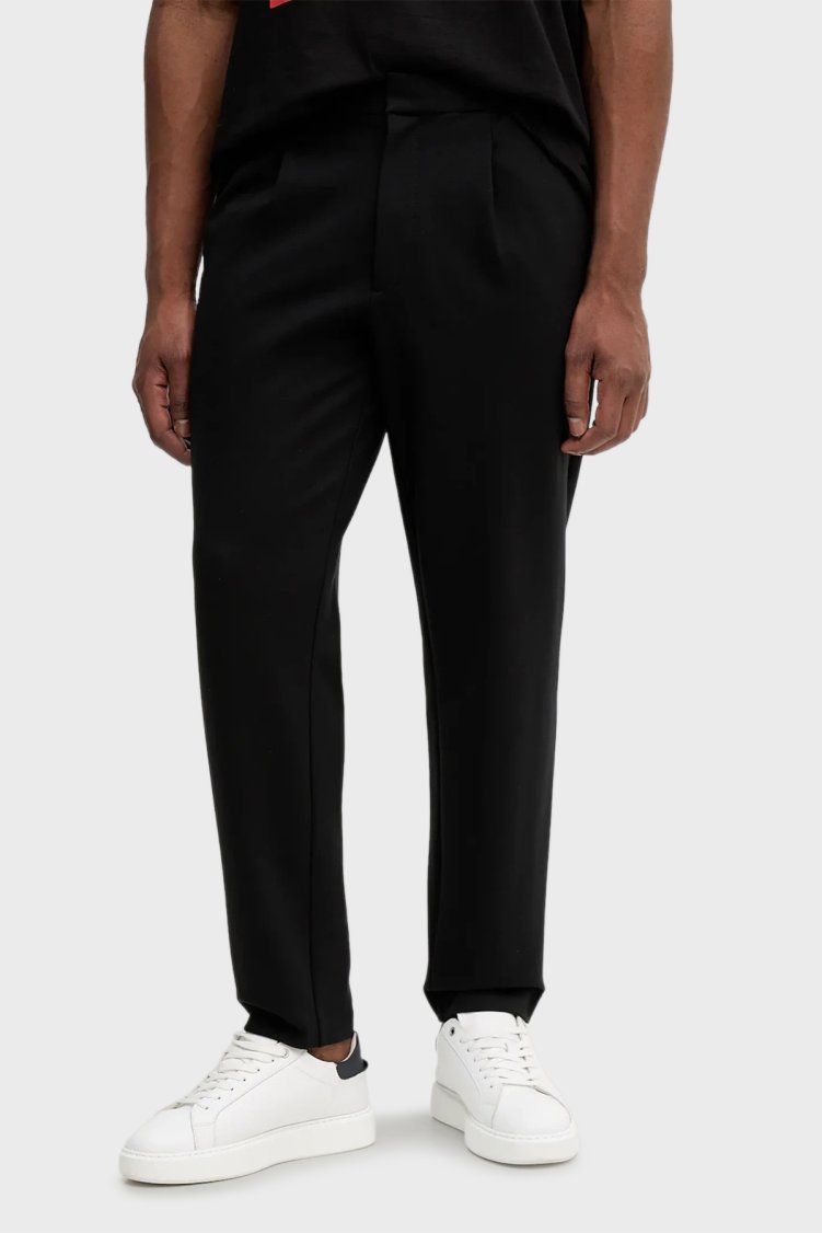 Calvin Klein Slim Fit Normal Bel Düz Paça LV04LE613GUB1 Erkek Pantolon LV04LE613G UB1 SİYAH - Calvin Klein