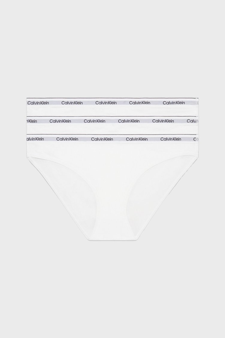 Calvin Klein Streç Pamuklu Düşük Bel 3 Pack 000QD5207E100 Kadın Külot 000QD5207E 100 BEYAZ - Calvin Klein
