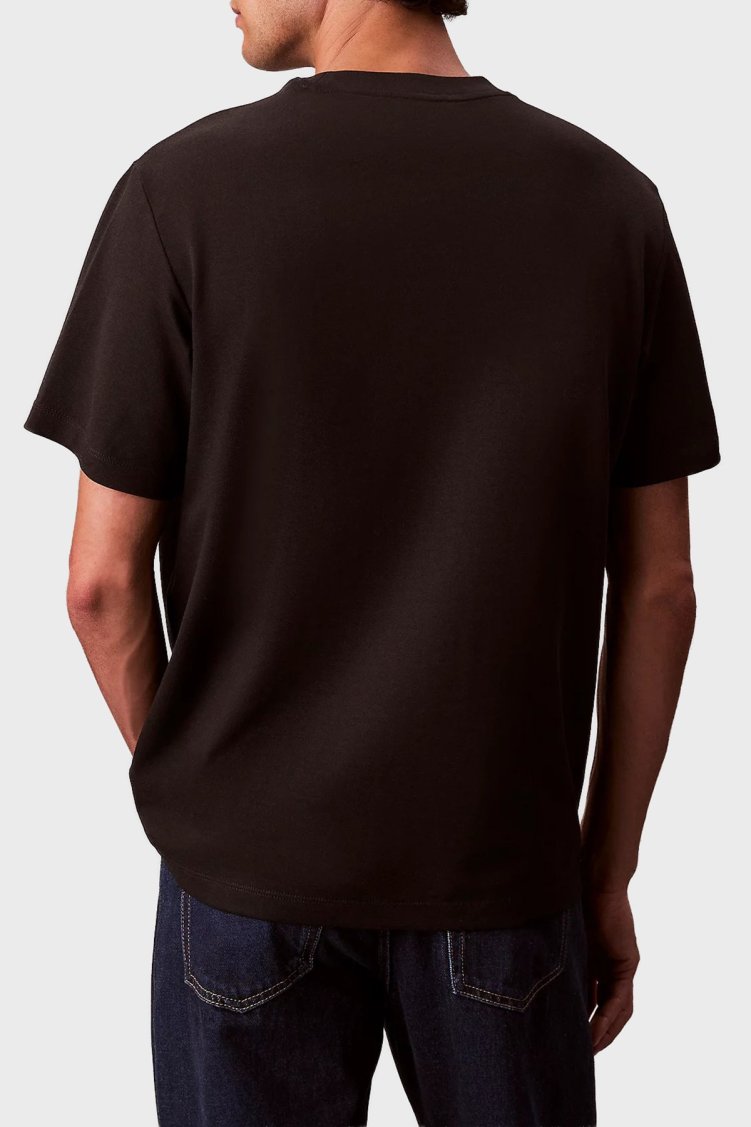 Calvin Klein Streç Pamuklu Regular Fit Sıfır Yaka LV04LC241GUB1 Erkek T Shirt LV04LC241G UB1 SİYAH - Calvin Klein (1)