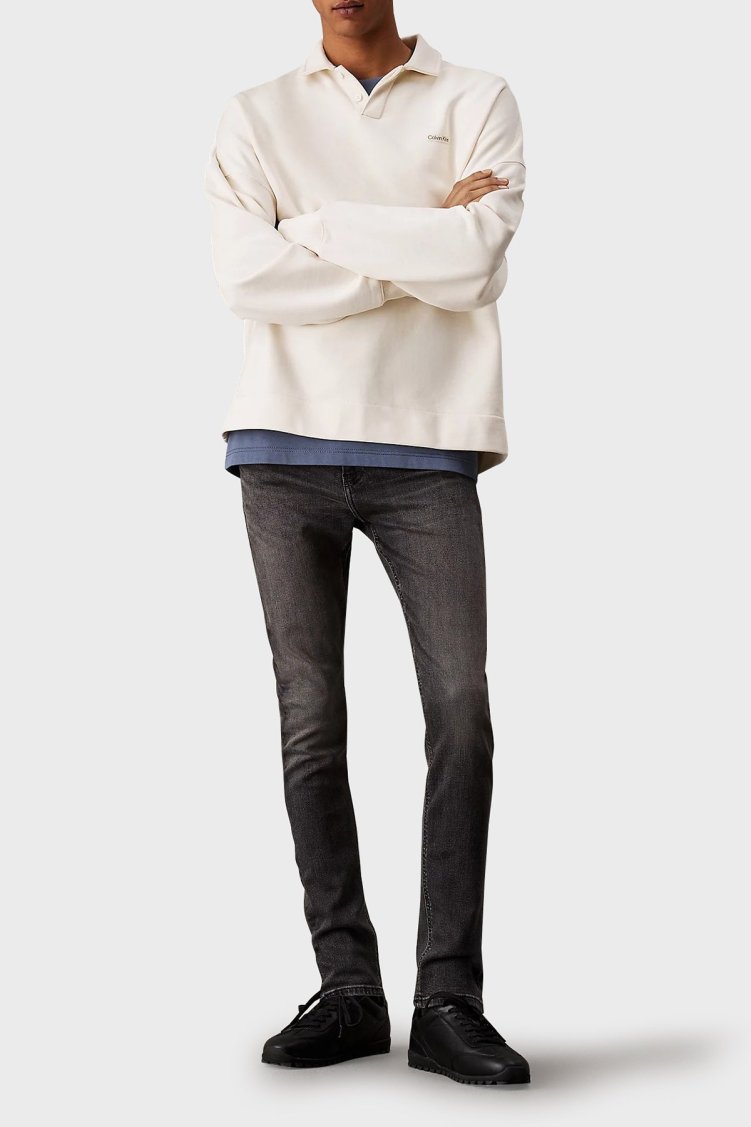 Calvin Klein Streç Pamuklu Skinny Fit Düşük Bel Dar Paça Jeans J30J3271501BY Erkek Kot Pantolon J30J327150 1BY SİYAH - Calvin Klein (1)