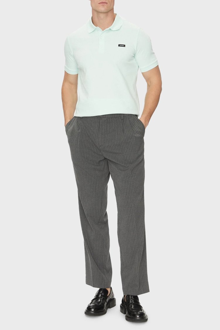 Calvin Klein Streç Pamuklu Slim Fit Düğmeli K10K111196CHJ Erkek Polo Yaka T Shirt K10K111196 CHJ MAVİ - Calvin Klein (1)