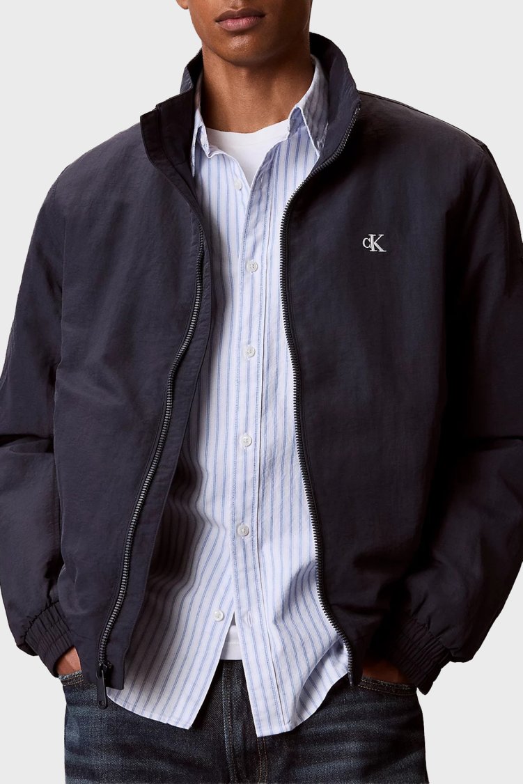 Calvin Klein Su Geçirmez Logolu Regular Fit LV04RG500GCEF Erkek Mont LV04RG500G CEF LACİVERT - Calvin Klein