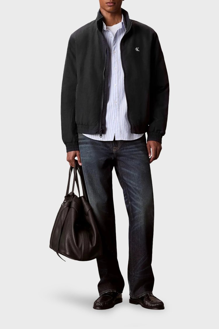 Calvin Klein Su Geçirmez Logolu Regular Fit LV04RG500GUB1 Erkek Mont LV04RG500G UB1 Siyah - Calvin Klein (1)