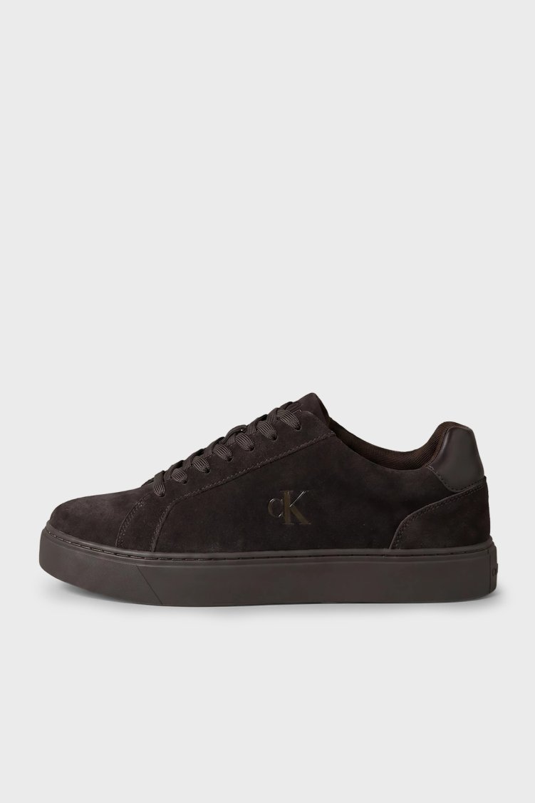 Calvin Klein Süet Bağcıklı Sneaker YM0YM014340KR Erkek Ayakkabı YM0YM01434 0KR Koyu kahve - Calvin Klein (1)