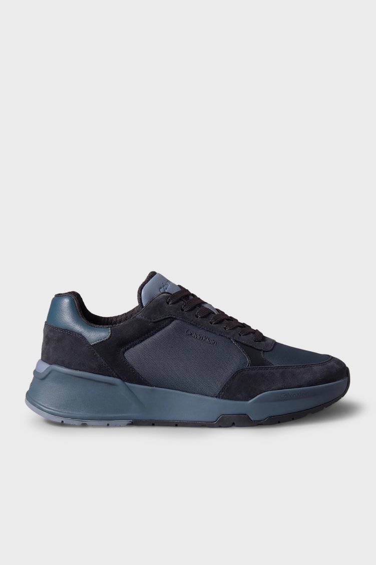 Calvin Klein Süet Detaylı Logolu Sneaker HM0HM023080G5 Erkek Ayakkabı HM0HM02308 0G5 Lacivert-mavi - Calvin Klein