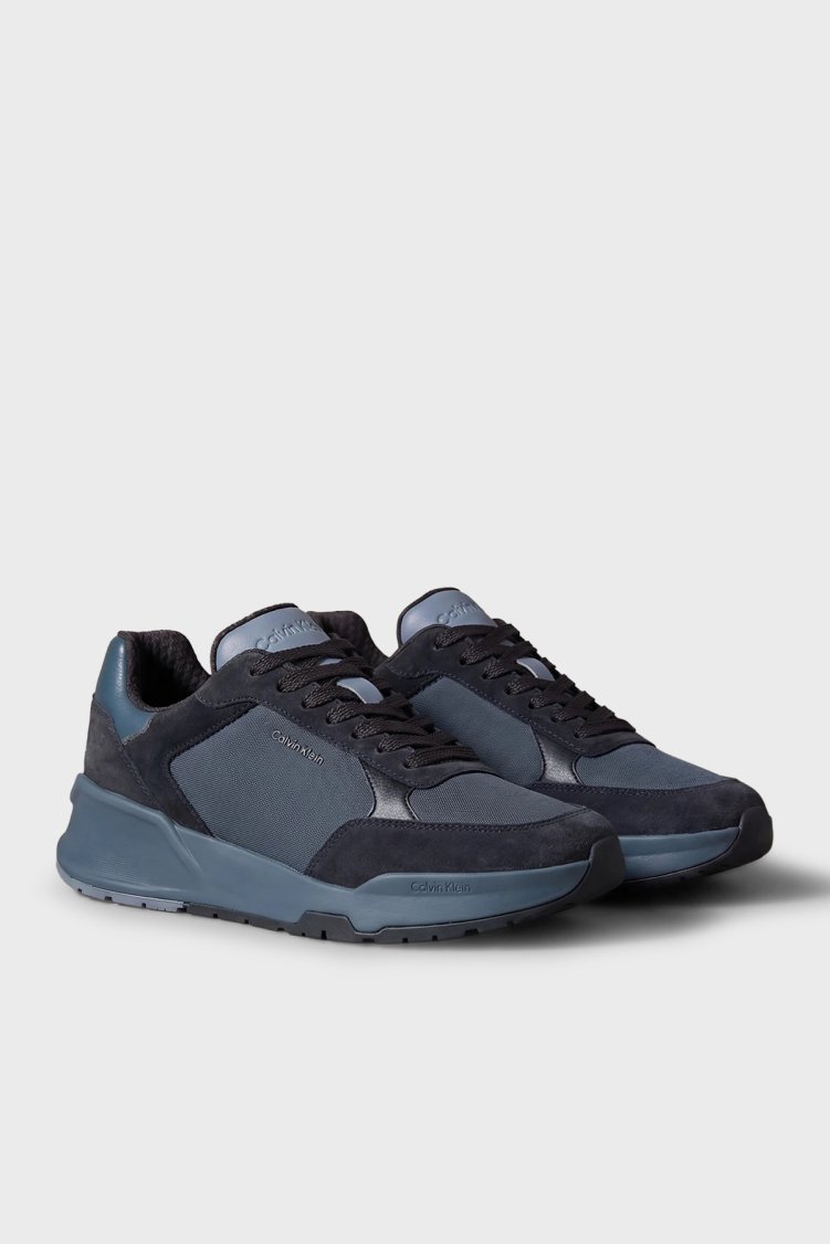 Calvin Klein Süet Detaylı Logolu Sneaker HM0HM023080G5 Erkek Ayakkabı HM0HM02308 0G5 Lacivert-mavi - Calvin Klein (1)