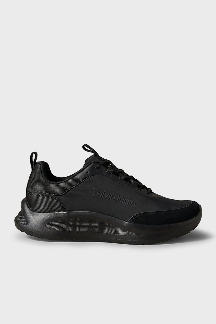 Calvin Klein Süet Detaylı Sneaker Erkek Ayakkabı HM0HM02342 0GJ Siyah - Calvin Klein
