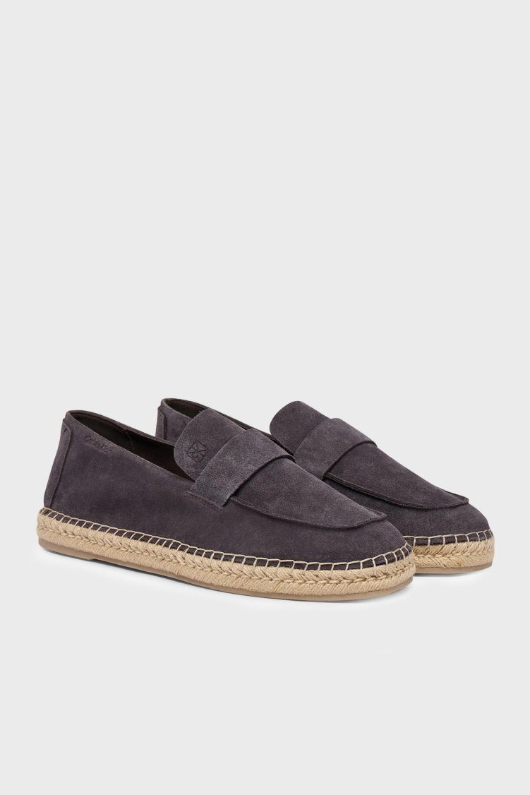 Calvin Klein Süet Logo Detaylı HM0HM02072GE7 Erkek Espadril HM0HM02072 GE7 KAHVE - Calvin Klein (1)