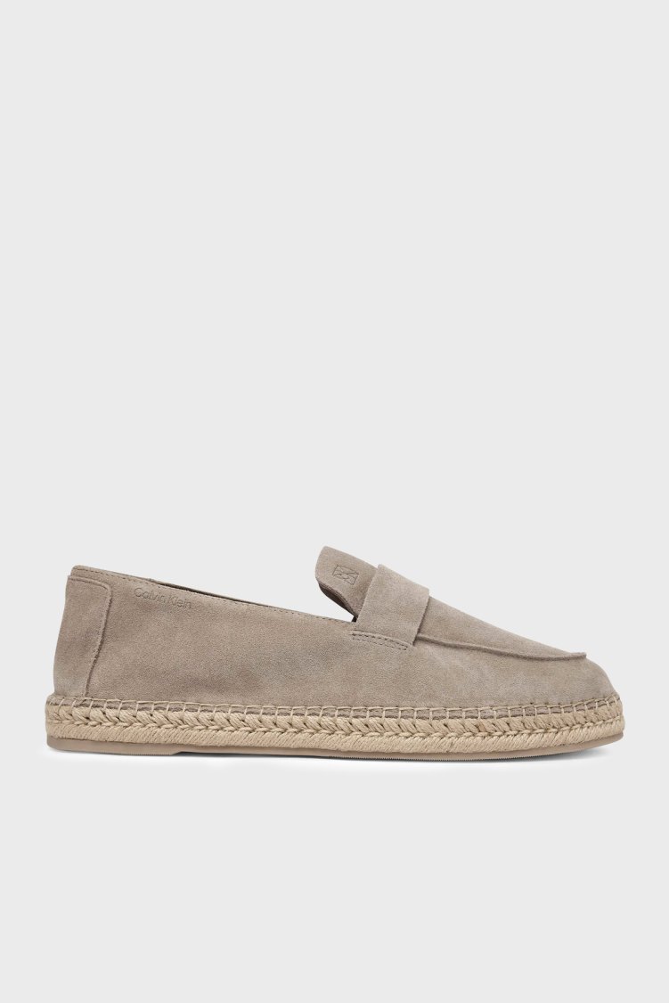 Calvin Klein Süet Logo Detaylı HM0HM02072PBO Erkek Espadril HM0HM02072 PBO VİZON - Calvin Klein