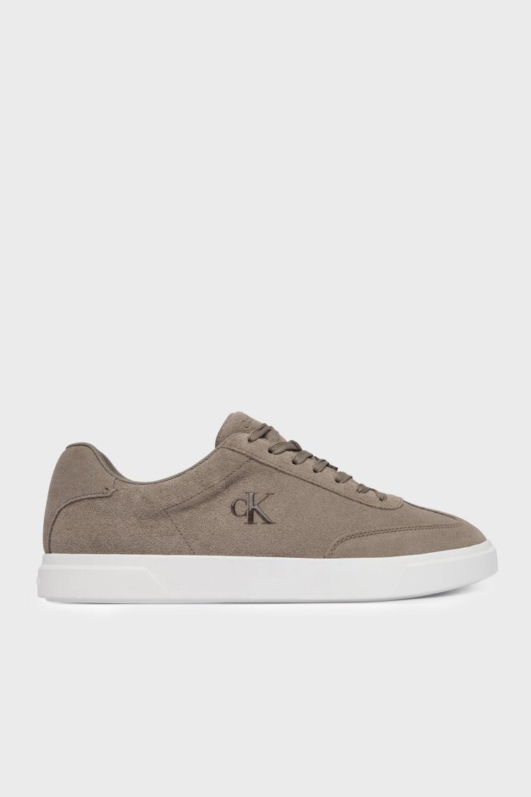 Calvin Klein Süet Logolu Sneaker HM0HM02201PBO Erkek Ayakkabı HM0HM02201 PBO SÜTLÜ KAHVE - Calvin Klein