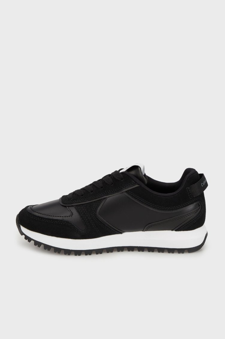 Calvin Klein Süet Logolu Sneaker YW0YW02052 Kadın Ayakkabı YW0YW02052 0GM SİYAH-BEYAZ - Calvin Klein (1)