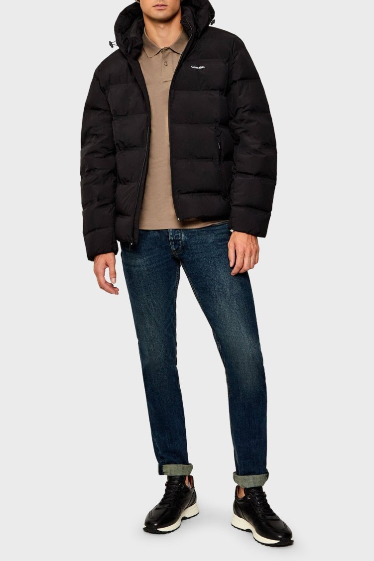 Calvin Klein Suya Dayanıklı Regular Fit Çıkarılabilir Kapüşonlu Şişme LV04LD517GUB1 Erkek Mont LV04LD517G UB1 SİYAH - Calvin Klein (1)