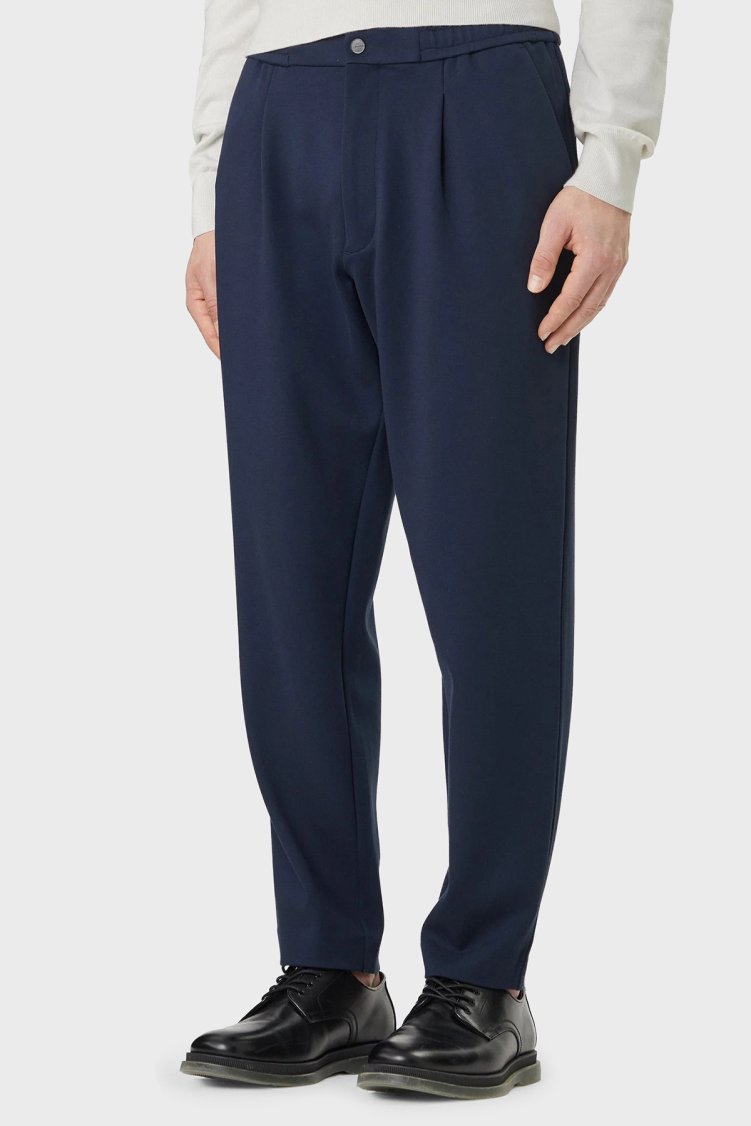 Calvin Klein Tapered Fit Normal Bel Daralan Paça LV04LF607GCEF Erkek Pantolon LV04LF607G CEF LACİVERT - Calvin Klein