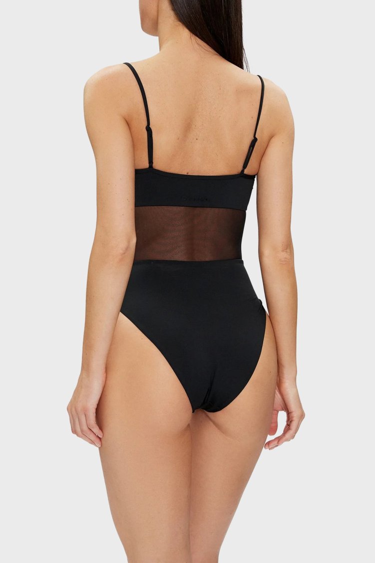 Calvin Klein Transparan KW0KW02327BEH Bayan Mayo KW0KW02327 BEH SİYAH - Calvin Klein (1)