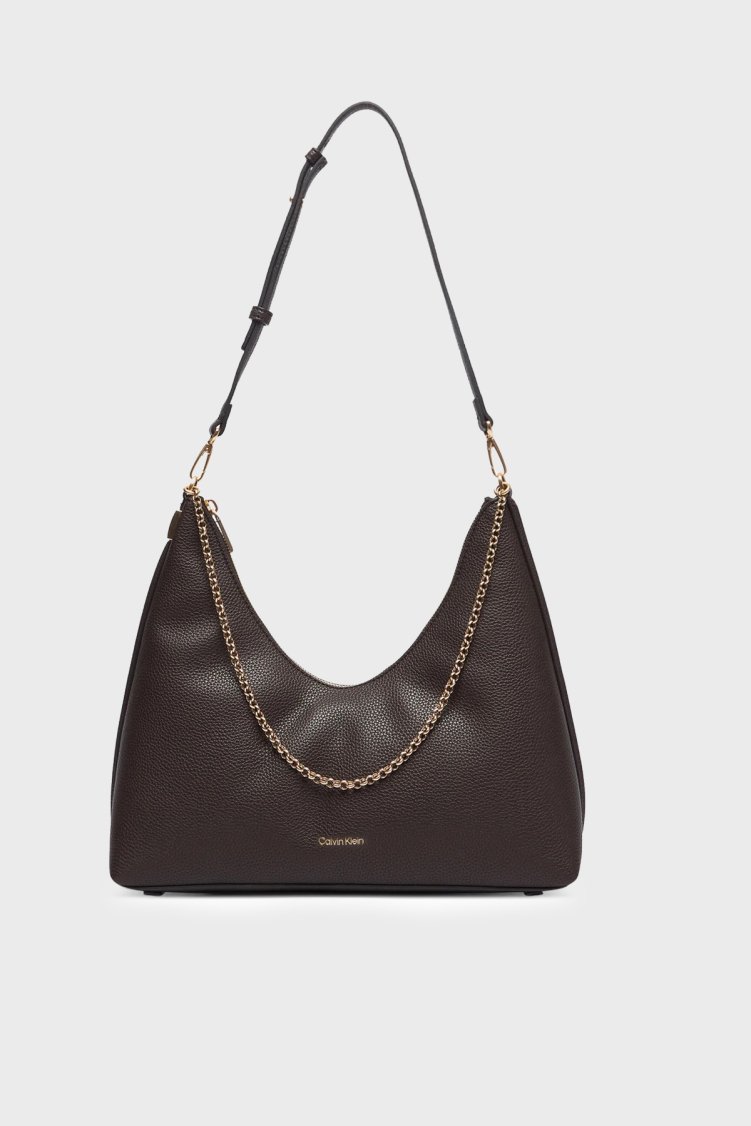 Calvin Klein Zincir Detaylı Ayarlanabilir Askılı LV04F3495GBAL Kadın Çanta LV04F3495G BAL KAHVE - Calvin Klein