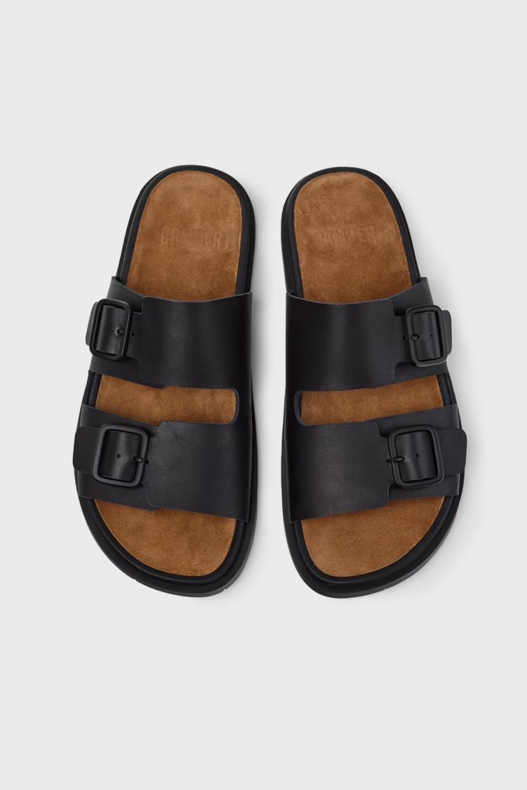 Camper Deri Çift Bantlı Erkek Sandalet K101091-001 Siyah - Camper (1)