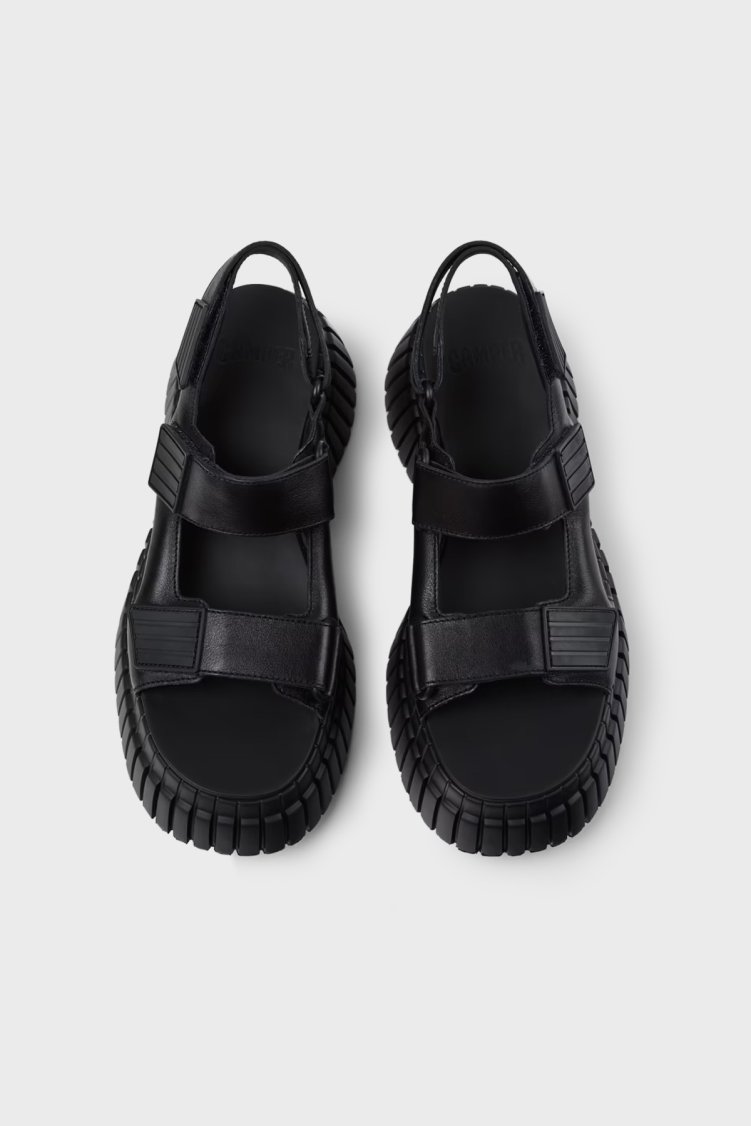 Camper Deri Cırt Cırtlı Kadın Sandalet K201511-005 SİYAH - Camper (1)