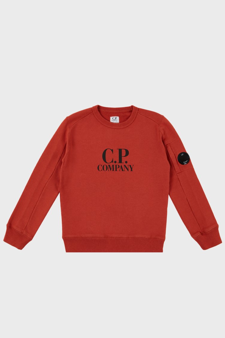 C.P. Company Pamuklu Bisiklet Yaka Çocuk Sweat 10CKSS058 003569W 468 Tarçın - C.P. Company