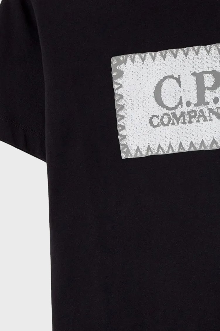 C.P. Company Pamuklu Bisiklet Yaka Çocuk T Shirt 10CKTS054 005792W 999 SİYAH - C.P. Company (1)