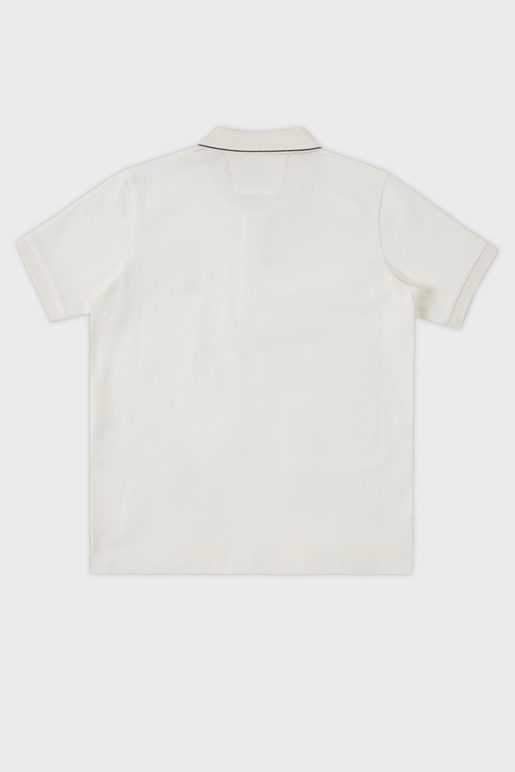 C.P. Company Streç Pamuklu Çocuk Polo Yaka T Shirt 10CKPL023 005263W 103 BEYAZ - C.P. Company (1)