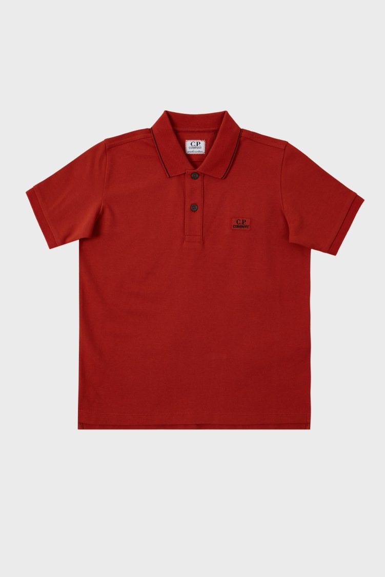 C.P. Company Streç Pamuklu Çocuk Polo Yaka T Shirt 10CKPL023 005263W 468 Tarçın - C.P. Company