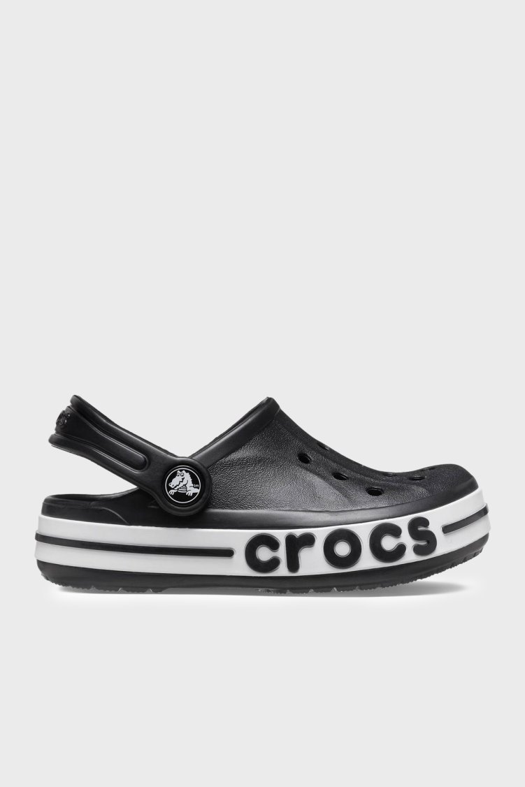 Crocs Bayaband Clog K Logolu Unisex Çocuk Terlik 207019-001 SİYAH - Crocs