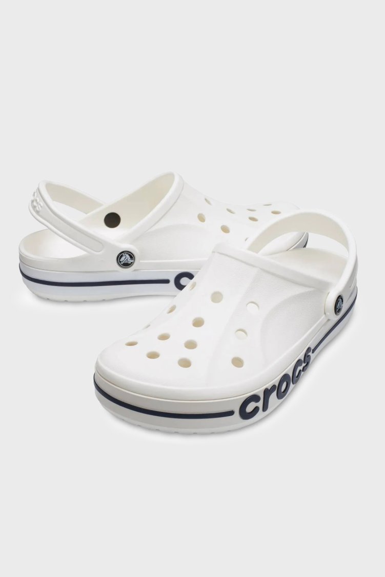 Crocs Bayaband Clog Logolu Unisex Terlik 205089-126 Beyaz-lacivert - Crocs (1)