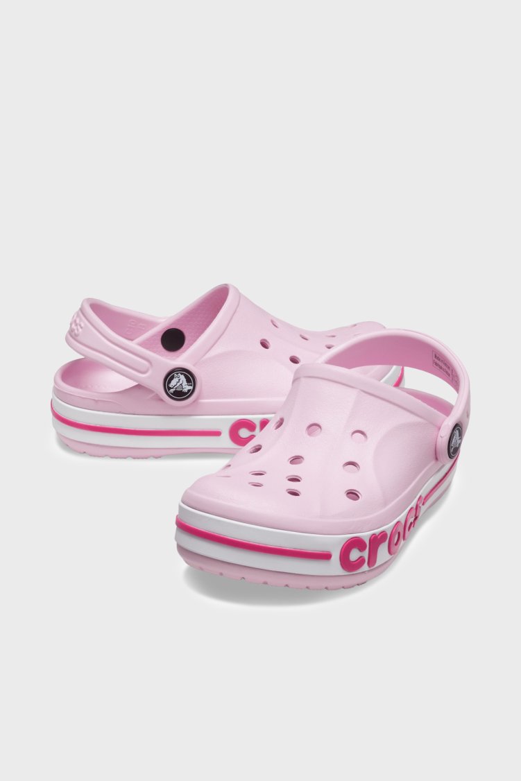Crocs Bayaband Clog T Logolu Çıkarılabilir Kayışlı Sandalet Kız Çocuk Terlik 207018-6TG AÇIK PEMBE - Crocs (1)