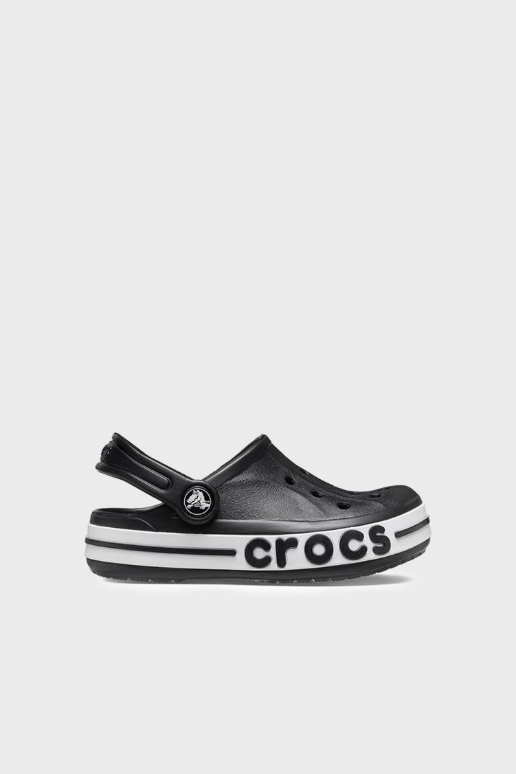 Crocs Bayaband Clog T Logolu Unisex Çocuk Terlik 207018-001 SİYAH - Crocs