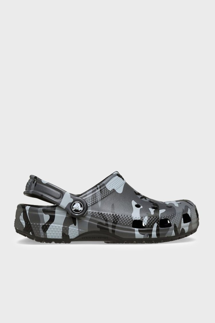 Crocs Classic Camouflage Clog K Desenli Erkek Çocuk Terlik 211879-0DD ANTRASİT - Crocs