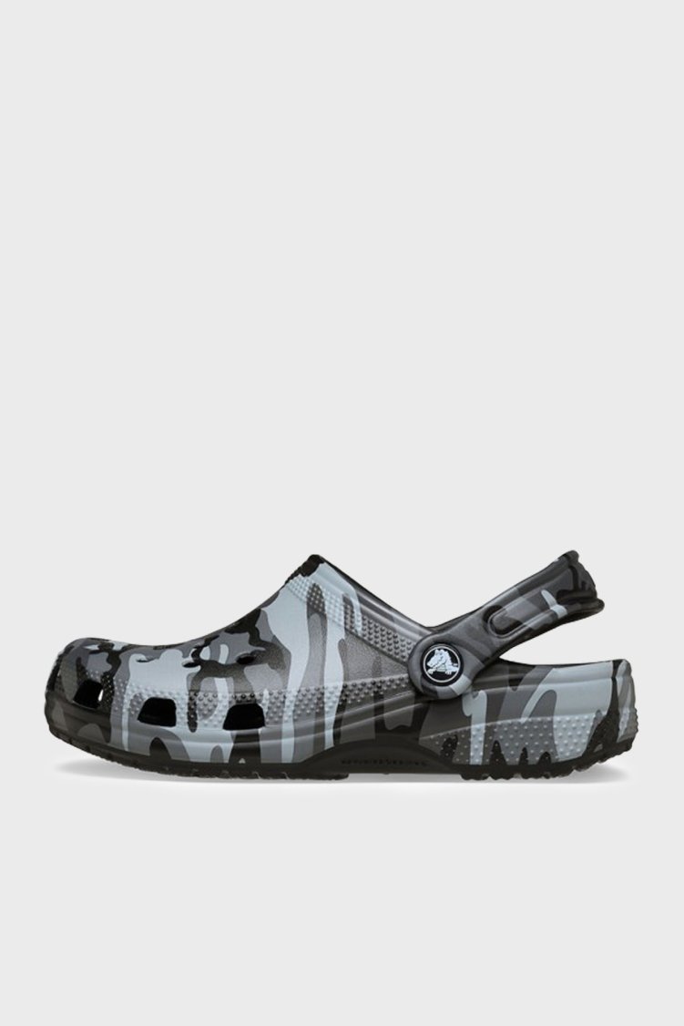Crocs Classic Camouflage Clog K Desenli Erkek Çocuk Terlik 211879-0DD ANTRASİT - Crocs (1)