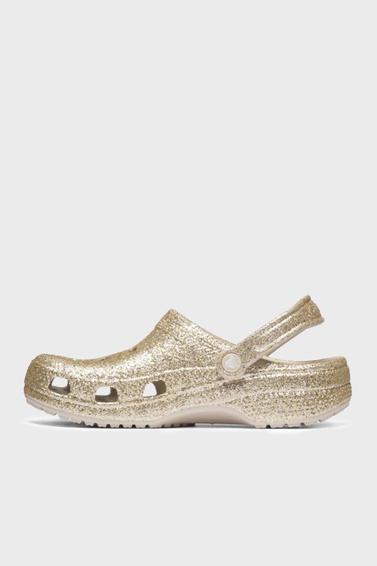 Crocs Classic Chunky Glitter Clog K Simli Çıkarılabilir Kayışlı Kız Çocuk Terlik 211939-0LH ALTIN - Crocs (1)
