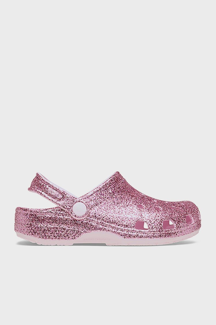 Crocs Classic Chunky Glitter Clog T Simli Kız Çocuk Terlik 211940-6ZW PEMBE - Crocs