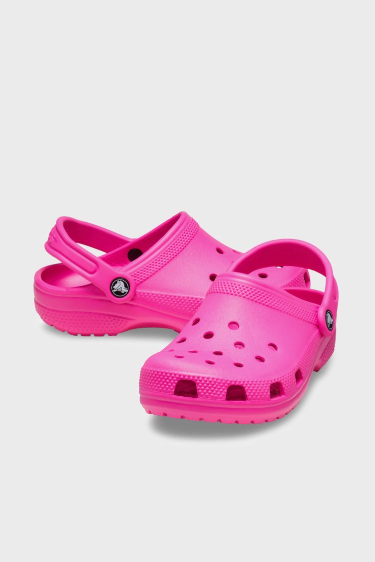 Crocs Classic Clog K Logolu Çıkarılabilir Kayışlı Kız Çocuk Terlik 206991-6TW FUŞYA - Crocs (1)