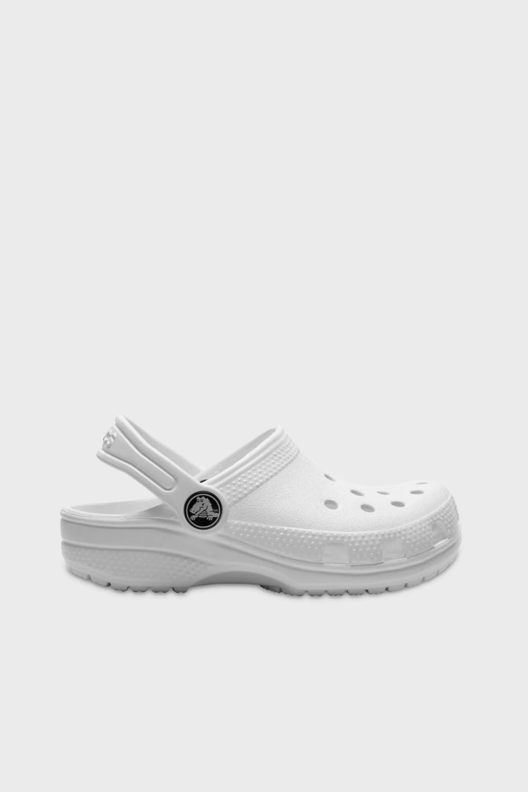 Crocs Classic Clog K Logolu Hafif Sandalet Unisex Çocuk Terlik 206991-100 BEYAZ - Crocs