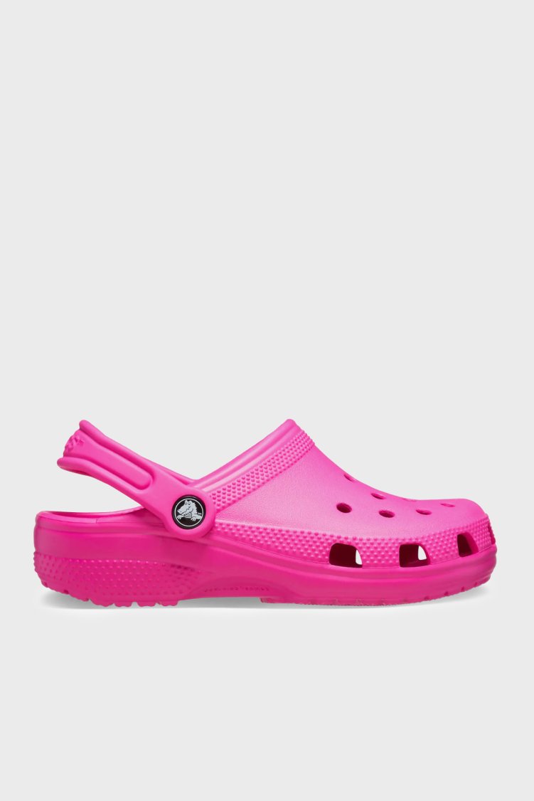 Crocs Classic Clog T Logolu Çıkarılabilir Kayışlı Kız Çocuk Terlik 206990-6TW FUŞYA - Crocs