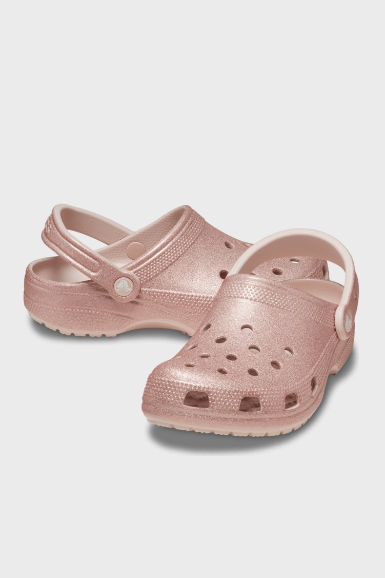 Crocs Classic Glitter Clog Logolu Kadın Terlik 205942-6WV PUDRA - Crocs (1)