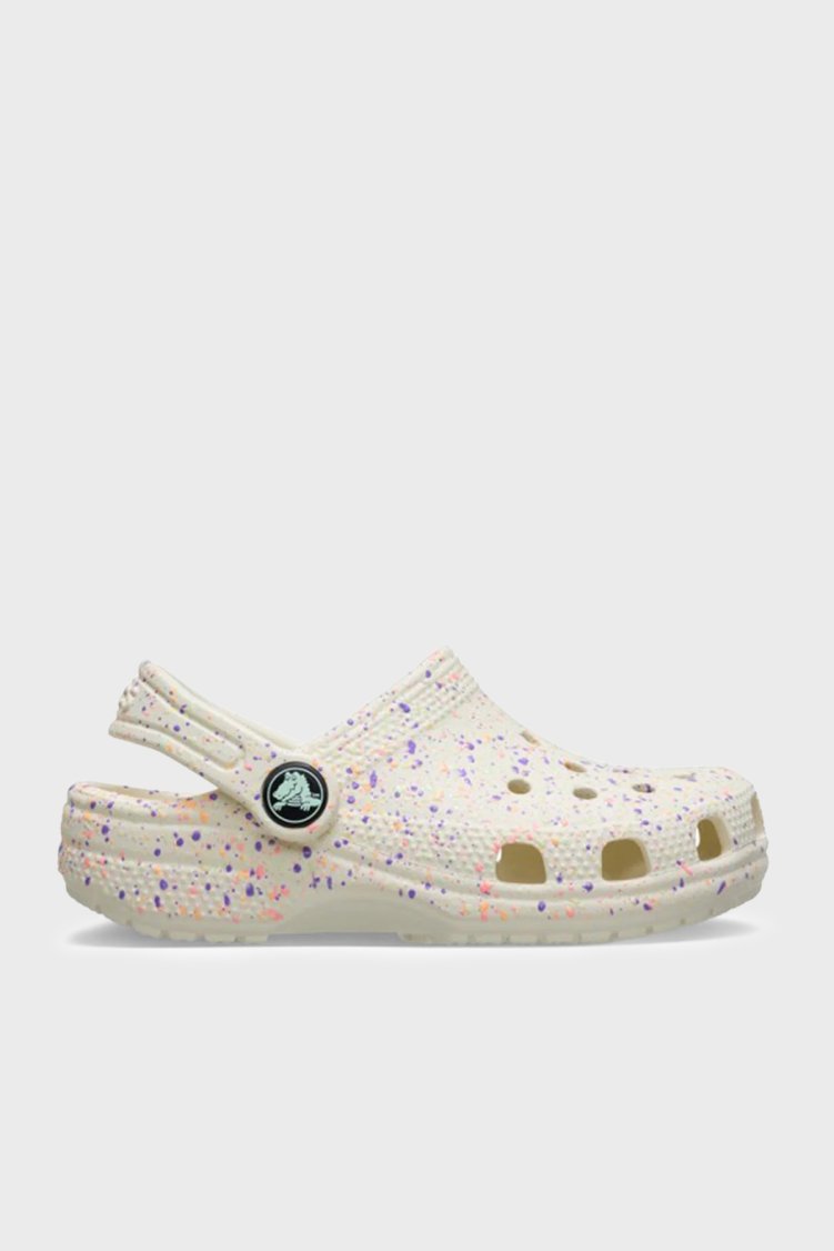 Crocs Classic Glow Paint Splatter Clog Sandalet Kız Çocuk Terlik 212495-2MT BEYAZ - Crocs