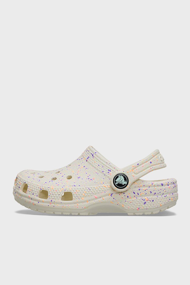 Crocs Classic Glow Paint Splatter Clog T Desenli Unisex Çocuk Terlik 212669-2MT BEYAZ - Crocs (1)