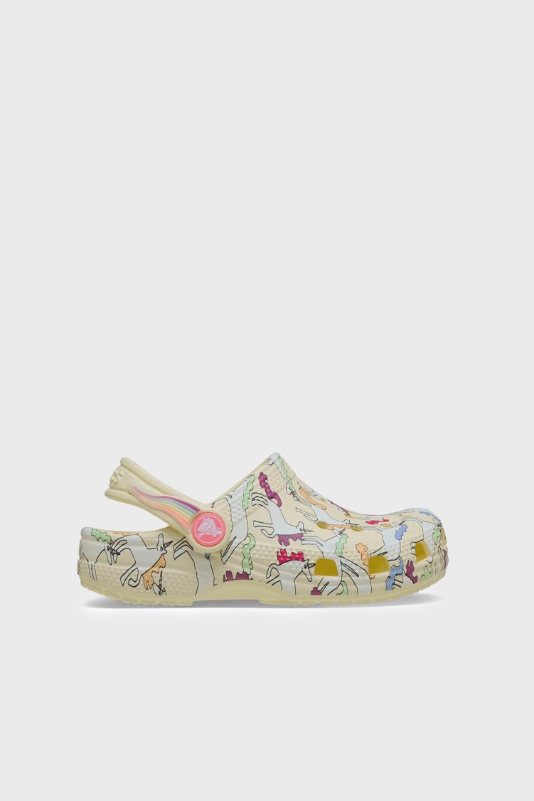 Crocs Classic Unicorn Graphic Clog Desenli Unisex Çocuk Terlik 212515-7CJ SARI - Crocs