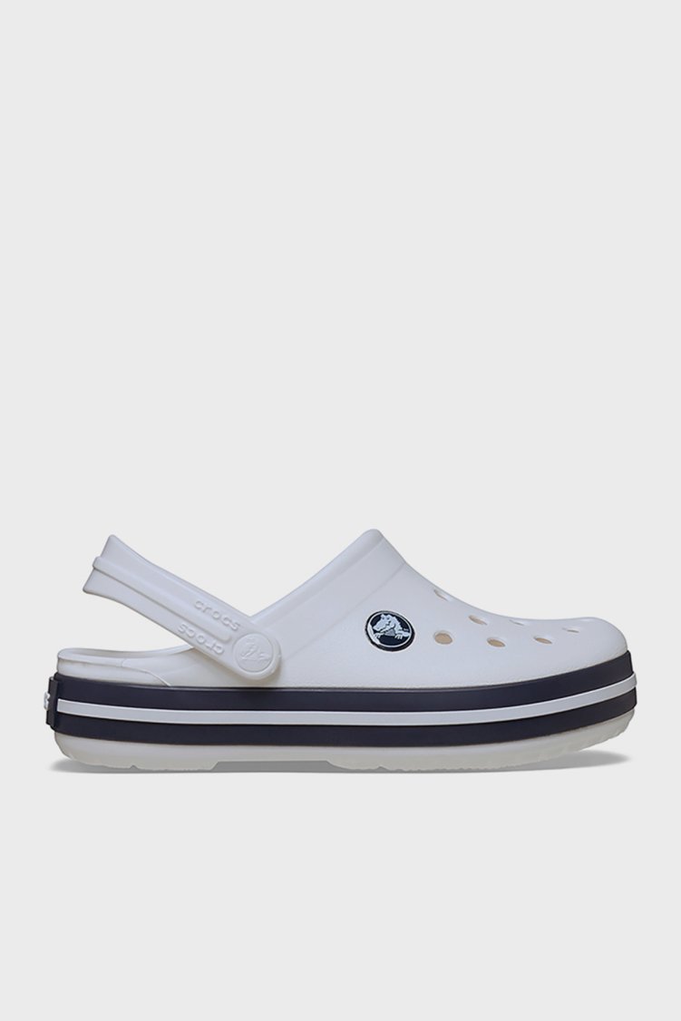 Crocs Crocband Clog K Logolu Çıkarılabilir Kayışlı Unisex Çocuk Terlik 207006-126 BEYAZ-LACİVERT - Crocs
