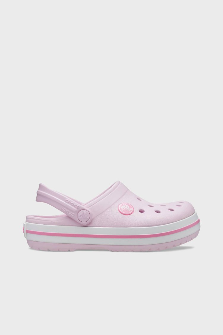 Crocs Crocband Clog T Logolu Çıkarılabilir Kayışlı Sandalet Kız Çocuk Terlik 207005-6GD AÇIK PEMBE - Crocs